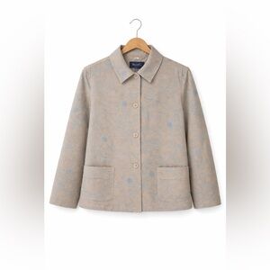 Vintage Barn Jacket with Blue Embroidery 1X